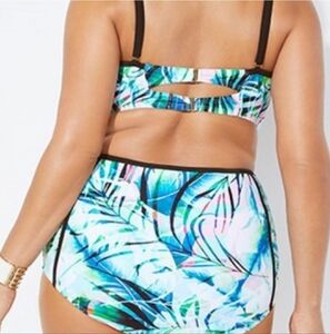 Tropical Plus Size High-Waisted Bikini Bathing Suit Set NWOT
